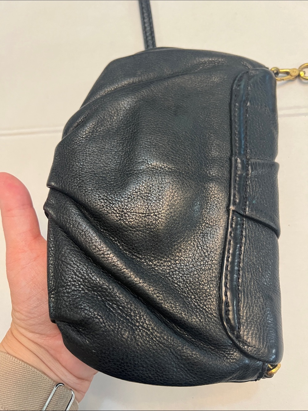 MARC JACOBS CLASSIC Q KARLIE BLACK PEBBLED LEATHER CHAIN CROSSBODY BAG - Picture 16 of 16